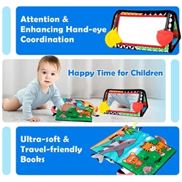 Aboosam Baby Sensory Toys - Tummy Time Gift for Infants
