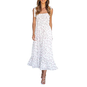 Imily Bela Women's Boho Floral Maxi Dress - Elegant Summer Beach Wear