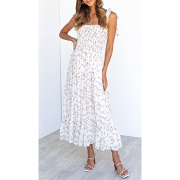 Boho Floral Maxi Dress for Women - Summer Beach Elegance