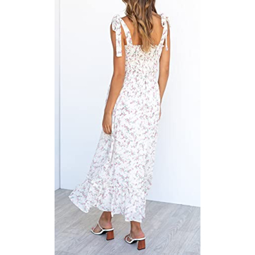 Boho Floral Maxi Dress for Women - Summer Beach Elegance