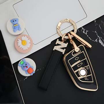 WeiZhenZJYiWu for BMW Key fob Cover 5 Colors TPU Key Cover Keychain for BMW 1 2 3 4 5 6 7 Series X1 X2 X3 X4 X5 X6 X7………