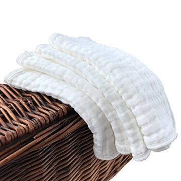 Synrroe Muslin Burp Cloths 4 Pack - Soft & Absorbent