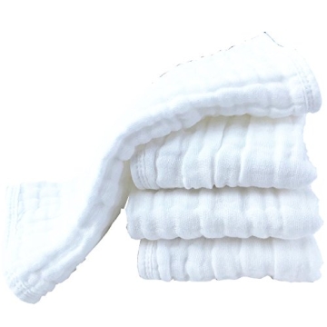 Synrroe Muslin Burp Cloths 4 Pack - Soft & Absorbent