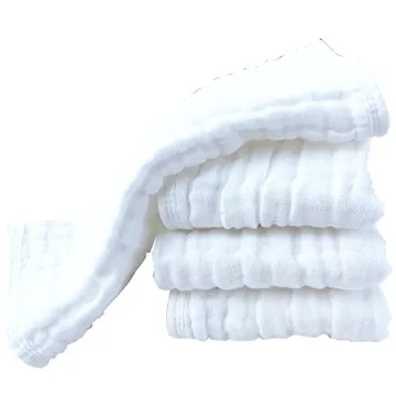 Synrroe Muslin Burp Cloths 4 Pack - Soft & Absorbent