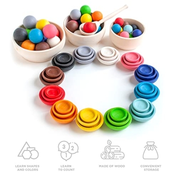 Ulanik Montessori Toddler Toys for Color and Size Learning
