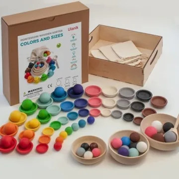 Ulanik Montessori Toddler Toys for Color and Size Learning