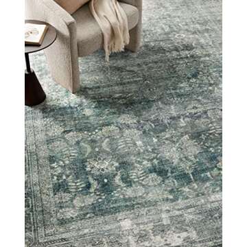 Loloi Magnolia Home Banks Collection Accent Rug - Stylish & Washable