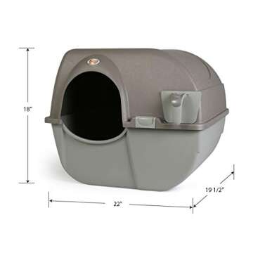 Omega Paw Self-Cleaning Litter Box, Pewter