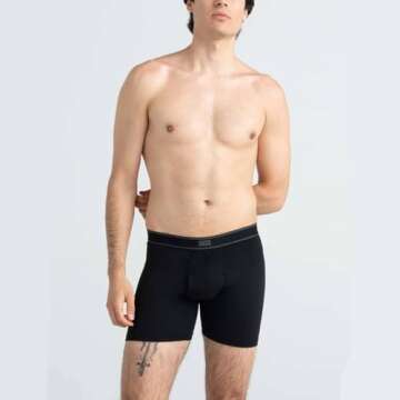 SAXX Underwear Co. Men's Daytripper Boxer Brief Fly 3Pk, Black/Grey/Navy, Medium