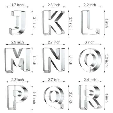 Alphabet Cookie Cutters Set for Easy Baking Fun
