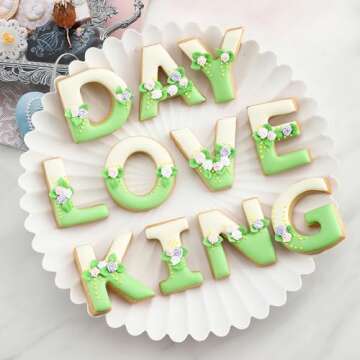 Alphabet Letter Cookie Cutters Shapes Large 3 Inch - 26 Pcs Stainless Steel Cookie Cutter Set Fondant Biscuit Fruit Dough Mold Tools for Birthday, Christmas, New Year and Holiday Party Decorations