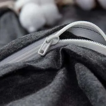 LIFETOWN Soft Jersey Cotton Duvet Cover Set for Comfort