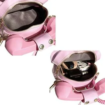 Ynport Women Phone Shaped Purse Rotary Pink Telephone Shoulder Handbag Retro Crossbody Bags for Girls