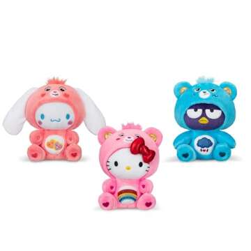 Care Bears Hello Kitty Dressed As Cheer Bear 8" Fun-Size Plush - Soft, Huggable Bestie! – Good for...