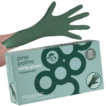 FRAMAR Green Gloves Disposable Latex Free – Heavy Duty Nitrile Gloves Medium, Disposable Gloves Me...
