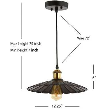 JONATHAN Y JYL9062A Lotus 12.25" Adjustable Metal LED Pendant, Traditional, Office, Living Room, Family Room, Dining Room, Kitchen, Bedroom, Hallway, Foyer, Brass Gold/Black