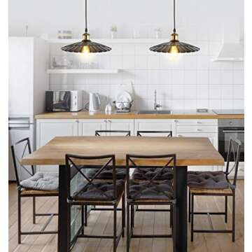 JONATHAN Y JYL9062A Lotus 12.25" Adjustable Metal LED Pendant, Traditional, Office, Living Room, Family Room, Dining Room, Kitchen, Bedroom, Hallway, Foyer, Brass Gold/Black