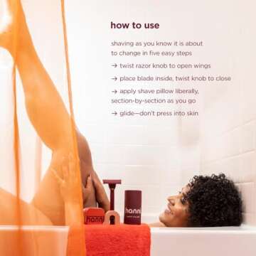 HANNI Shave Starter Set, Saftey Razor with Blades and Shaving Gel, Unisex Grooming Kit for Smooth, S...
