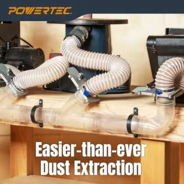 POWERTEC Clear PVC Pipe 2-1/2" x 36" Long, 1PK Rigid Plastic Tubing, Round Tube Compatible w/Dust Collection Fitting, for Woodworking Tool, Dust Collection System, Toy Cars and Bird Feeder (70176V)