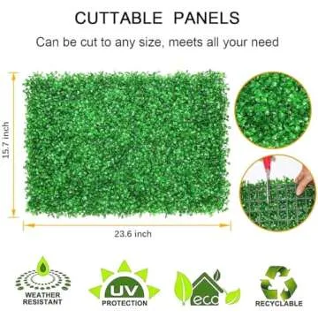 Nisorpa Artificial Boxwood Hedge Panels for Stylish Decor