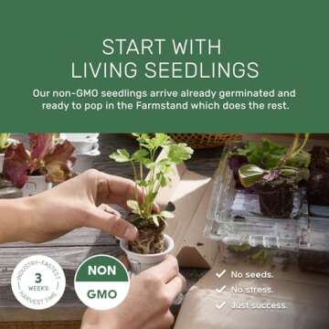 Lettuce Grow Farmstand Hydroponic Growing System, 24-Plant Indoor/Outdoor Vertical Garden, BPA-Free Food Grade, Made in USA