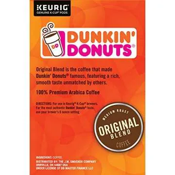 Dunkin' Donuts Original Blend Coffee - 64 K-Cup Pods
