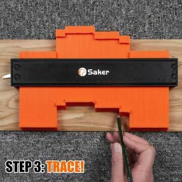 Saker 10" Contour Gauge Tool for Precise Duplicating