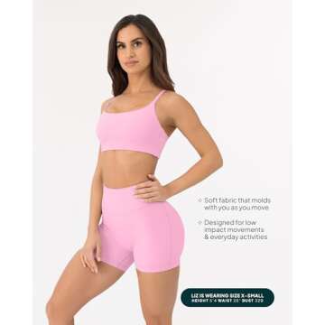 PAVOI ACTIVE Women's Spaghetti Strap Sports Bra - Soft Fit