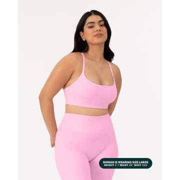 PAVOI ACTIVE Women's Spaghetti Strap Sports Bra - Soft Fit