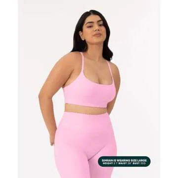 PAVOI ACTIVE Women's Spaghetti Strap Sports Bra - Soft Fit