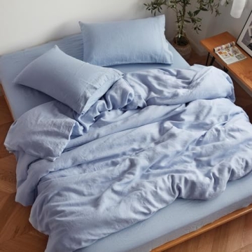 Luxurious Sijo Organic French Linen Bed Sheet Set for Restful Sleep