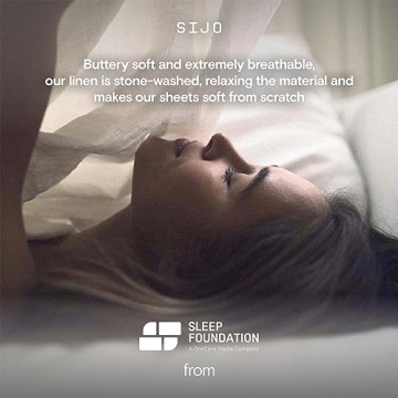 Sijo Organic French Linen Bed Sheets Set for Comfort and Style