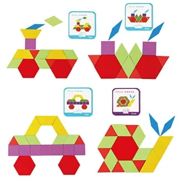 Educational Wooden Pattern Blocks for Kids - LOVESTOWN