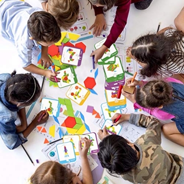 Educational Wooden Pattern Blocks for Kids - LOVESTOWN