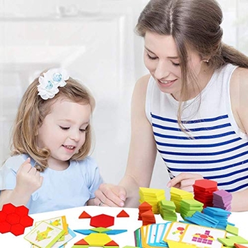 Educational Wooden Pattern Blocks for Kids - LOVESTOWN