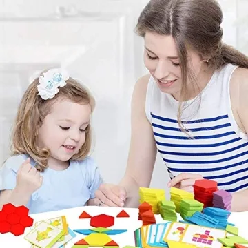 Educational Wooden Pattern Blocks for Kids - LOVESTOWN