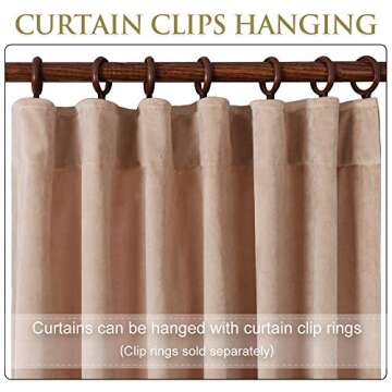StangH Velvet Curtains for Kids Bedroom, Adjustable Style