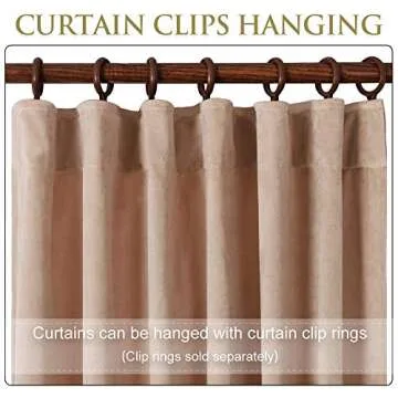 StangH Velvet Curtains for Kids Bedroom, Adjustable Style