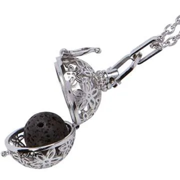 Premium Flower Aromatherapy Pendant Locket Necklace