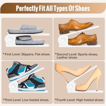 Neprock Shoe Slots Organizer - Space Saving & Adjustable