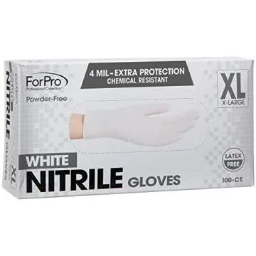 ForPro Professional Collection Disposable Nitrile Gloves, Chemical Resistant, Powder-Free, Latex-Fre...
