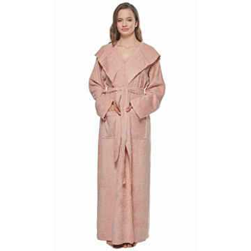 Arus Women's Ankle Long Lightweight Hooded Bathrobe