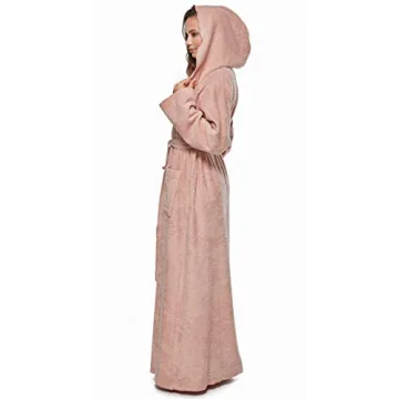 Arus Women's Ankle Long Lightweight Hooded Bathrobe
