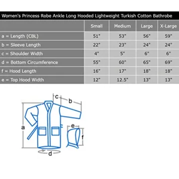 Arus Women's Ankle Long Lightweight Hooded Bathrobe