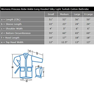 Arus Women's Ankle Long Lightweight Hooded Bathrobe