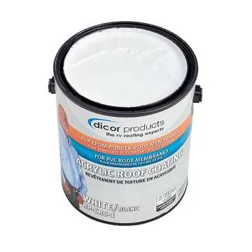 Dicor RP-CRC-1 EPDM Rubber Roof Acrylic Coating Part 2 - White, 1 Gallon