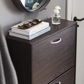 Haotian Entryway Shoe Cabinet with 3 Flip-Drawers