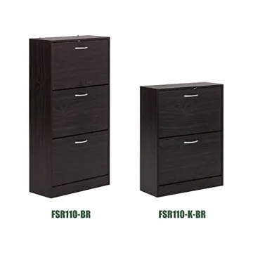 Haotian Entryway Shoe Cabinet with 3 Flip-Drawers