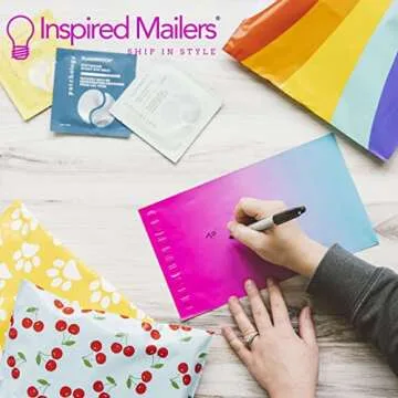 Inspired Mailers - Poly Mailers 10x13-100 Pack - Yellow Puppy Paw Prints - Shipping Bags for Clothing - Large Mailing Envelopes - Shipping Envelopes - Mailers Poly Bags 10x13