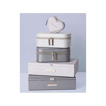 Katie Loxton Travel Jewelry Box Imprint 'Sparkle & Shine' (Pink)